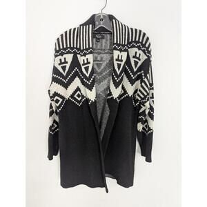 Rachel Roy Women's Aztec Cardigan Size Medium Wool Cotton Winter Bohemian
